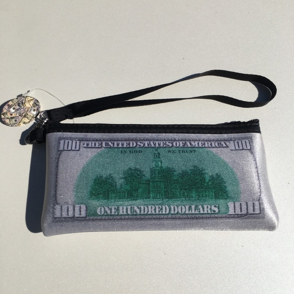 Money Makeup Wristlet Mini Purse Pouch - Picture 8 of 13